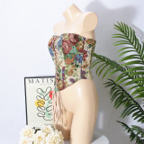 Wrap Hollow Out Bandage Top GNZD-32458TBY