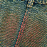 Washed Zipper Wrap Chest Denim Vest GMWF-AL8889