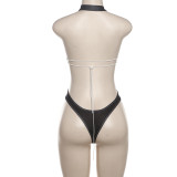 Letter Print Sexy Hollow Out Bodysuit GZJQ-K24K45261