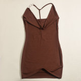 Deep V Neck Backless Mini Dress GNZD-51487DHD