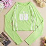 Tight Printed Long Sleeve T-Shirt GNZD-51538THD