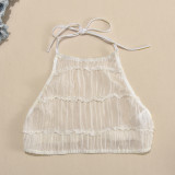 Sexy Hollow Out See Through Two Piece Skirts Set GNZD-31836SHY
