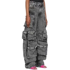 Patchwork Multi-pocket Loose Jeans GMWF-AL6930