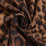 V Neck Sling Leopard Print Mini Dress GNZD-51446DBD