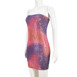 Hollow Out Backless Sequin Mini Dress GNZD-51339DHD