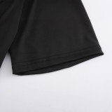 Short Sleeve Print Crop Tops GYIQ-ZB114292B