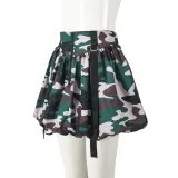 Camouflage Pleated Half Body Puff Skirt GNZD-51391DHD