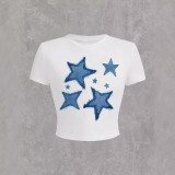 Star Pattern Short Sleeve T-Shirt GYIQ-ZW114642B