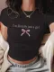 Bowknot Printed Crew Neck T-Shirt GYIQ-ZW113682B ZB113683B