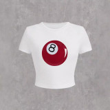 O Neck Print Short Sleeve T Shirt GYIQ-ZW112422B