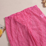 Lace See Through Tie Up Vest Pants 2 Piece Set GNZD-51454SHD
