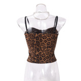 Sleeveless Hollow OUt Leopard Print Backless Cami Top GNZD-51438TBD
