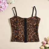 Sleeveless Hollow OUt Leopard Print Backless Cami Top GNZD-51438TBD