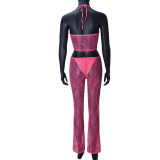 Lace See Through Tie Up Vest Pants 2 Piece Set GNZD-51454SHD