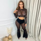 Hollow Out See Through Tops Pants Suit GNZD-51415SHD