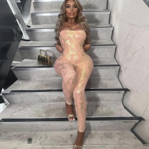 Sleeveless Backless Sexy Strappy Jumpsuit GNZD-51169JHD