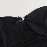 See Through Patchwork Wrap Chest Tops Skirt Suit GNZD-51320SHD