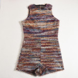 Color Block Hollow Out Skinny Romper GNZD-51430JBD