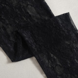 Patchwork See-through Hollow Out Jumpsuit GNZD-51315JHD