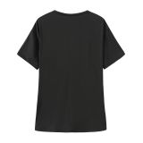 Solid Letter Print Short Sleeve T Shirt GYIQ-CSZ004 CSZ005