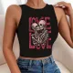 Cartoon Print Vintage Slim Tank Top GYIQ-ZB114443A