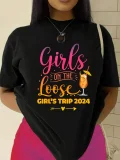 Solid Letter Print Short Sleeve T Shirt GYIQ-CSZ004 CSZ005