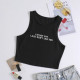 Letter Print Sleeveless Tank Tops GYIQ-ZB114416A