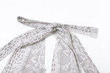 Snake Print Halterneck Tie Irregular Dress GZJQ-K24D51387