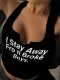 Letter Print U Neck Tank Top HMYI-46473