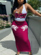 Letter Print Sleeveless Vest Long Skirt Suit HMYI-69770