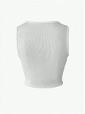 Letter Print Sleeveless Tank Tops HMYI-83099