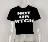 Casual Short Sleeve Print Short T Shirt HMYI-80672