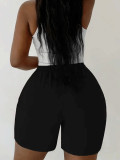 Solid Color Drawstring Casual Shorts GCNF-0229
