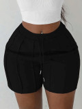 Solid Color Drawstring Casual Shorts GCNF-0229