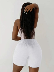 Solid Color Drawstring Casual Shorts GCNF-0229