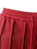 Solid Color Drawstring Casual Shorts GCNF-0229