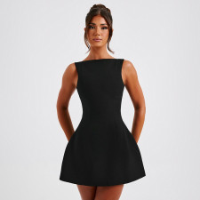 Sleeveless Solid Color Mini Dress GPBY-17167