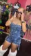 Fashion Denim Wrap Chest Romper NYF-8187