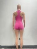 Sexy Zipper Sleeveless Romper NYF-8188