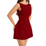 Sleeveless Solid Color Mini Dress GPBY-17167