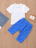Kids Boy Short Sleeve Print Shorts 2 Piece Set GYMF-016