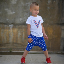Kids Boy Short Sleeve Print Shorts 2 Piece Set GYMF-016