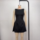 Sleeveless Solid Color Mini Dress GPBY-17167