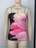 Sexy Print Wrap Chest Tops GPBY-17162
