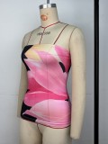Sexy Print Wrap Chest Tops GPBY-17162