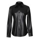 PU Leather Long Sleeve Shirt Jacket Coat GPBY-811