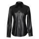PU Leather Long Sleeve Shirt Jacket Coat GPBY-811