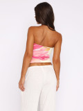 Sexy Print Wrap Chest Tops GPBY-17162