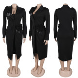 Plus Size Pearl Hot Diamond Blazer And Sling Dress 2 Piece Set NY-3398