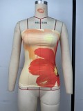 Sexy Print Wrap Chest Tops GPBY-17162